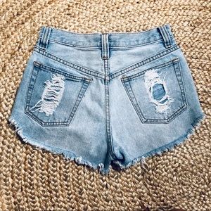 MINKPINK Shorts - Minkpink slasher flick distressed denim shorts XS MINKPINK Shorts - Minkpink slasher flick distressed denim shorts XS